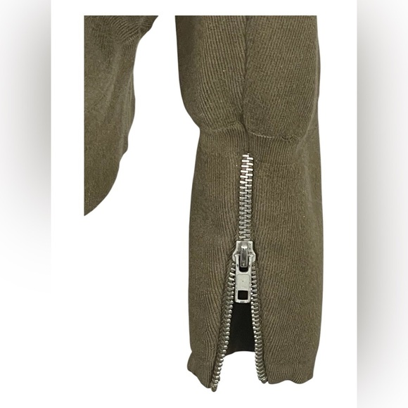 Free People Olive Green Off-Shoulder Sweater - Picture 4 of 8